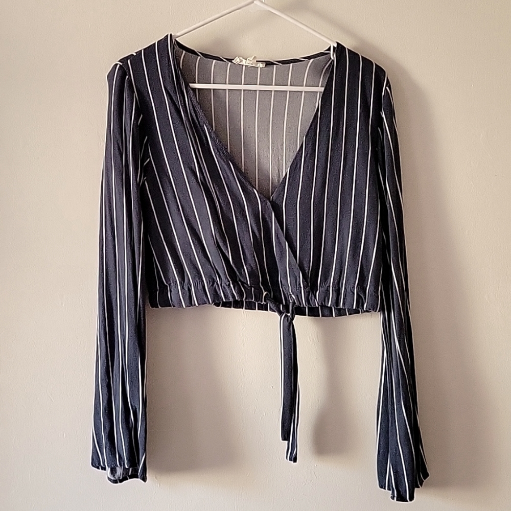 Pacsun LA Hearts Striped Crop Top